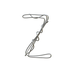 Metalic Wire 3D Alphabet or PNG Letters