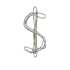 Metalic Wire 3D Alphabet or PNG Letters