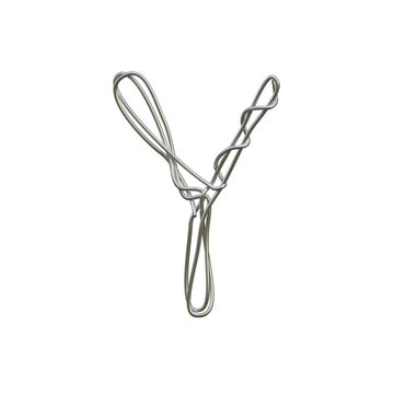 Metalic Wire 3D Alphabet or PNG Letters
