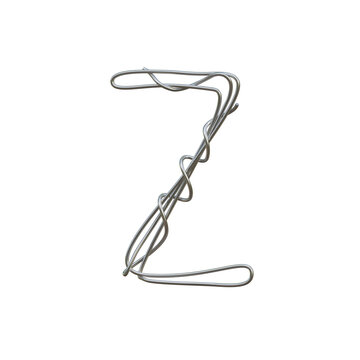 Metalic Wire 3D Alphabet or PNG Letters