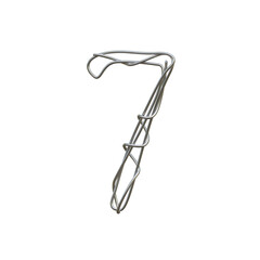 Metalic Wire 3D Alphabet or PNG Letters