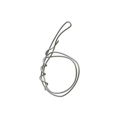 Metalic Wire 3D Alphabet or PNG Letters