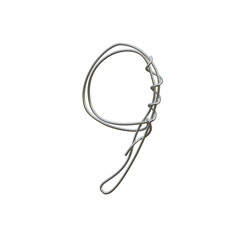 Metalic Wire 3D Alphabet or PNG Letters