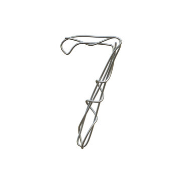 Metalic Wire 3D Alphabet or PNG Letters