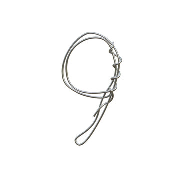 Metalic Wire 3D Alphabet or PNG Letters