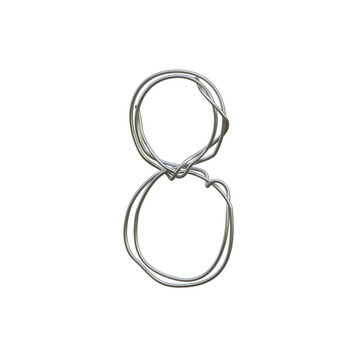 Metalic Wire 3D Alphabet or PNG Letters