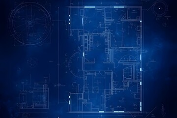 Blueprint Circuit Board Technology Background.