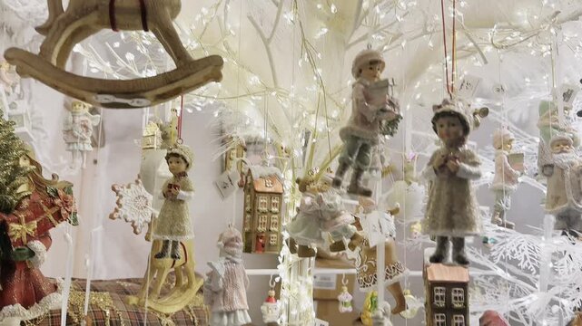 Christmas decorations and tree toys remind of childhood holidays!