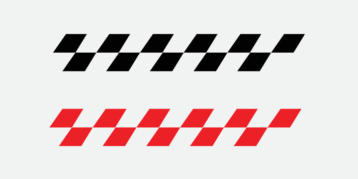  Black and white checkerboard. Checkered flag. Racing stripe heckered pattern. Race car banner seamless