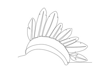 Pueblos ind&iacute;genas concept one-line drawing