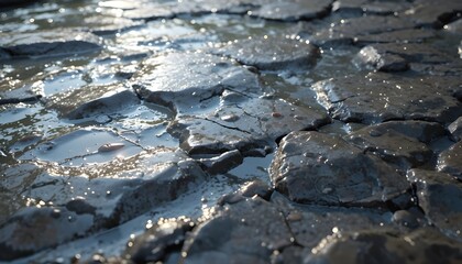 water drops on the beach