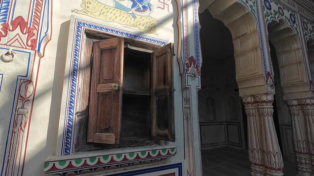 Heritage Architecture of a Traditional 19th Century Haveli in the Historic Town of Mandawa Rajasthan India