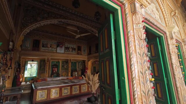 Heritage Architecture of a Traditional 19th Century Haveli in the Historic Town of Mandawa Rajasthan India