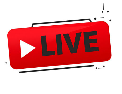 Live Stream Lower Third Template &mdash; Red Broadcast Button Vector PNG