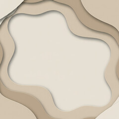 Paper Waves: Neutral Layered Frame