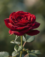 red rose in garden