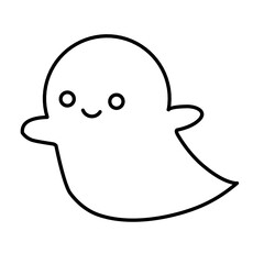 Cute ghost vector icon