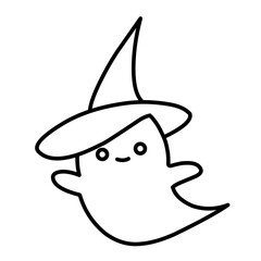 Cute ghost vector icon