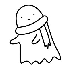 Cute ghost vector icon