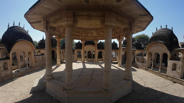 Historic Ramgopal Chhatri Memorial with Dome and Pillars in Rajasthan India