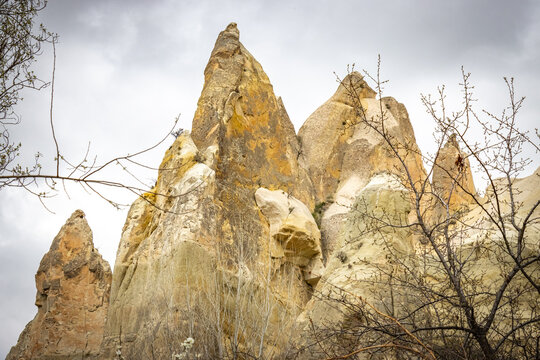 rose valley, pigeon valley, cappadocia, rock formations, fairy chimneys, pinnacles, chimneys, caves, turkey, turkiye