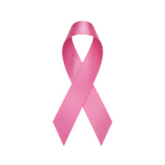 サテン素材の乳がん啓発ピンクリボン