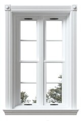 window with white shutters