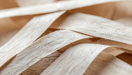 再生紙や植物繊維のマクロテクスチャ　サステナブルでナチュラルな素材背景