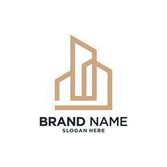 Building construction logo design inspiration with modern concept