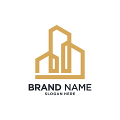 Building construction logo design inspiration with modern concept