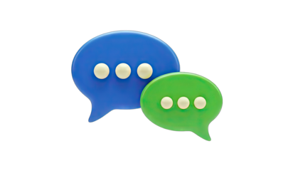 3D Chat Bubbles: Communication & Messaging Concept