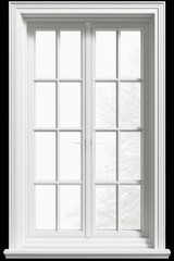 white window on a white wall