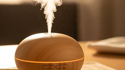 Aromatherapy Diffuser with Wooden Grain Design Emitting Fine Mist for Relaxation Wellness and Home Comfort for mahashivratri  sawan  shivling shankar