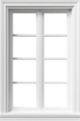 white window on a white wall