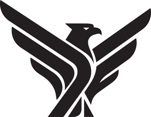 Modern Strong Geometric Eagle Logo Vector. Modern Hawk Bird of Prey Emblem Design