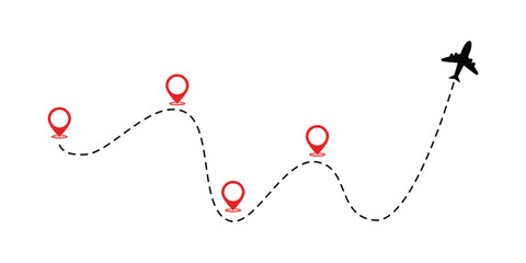 GPS airplane flight routes