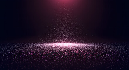 Pink Glitter Particles Rising From Dark Surface light