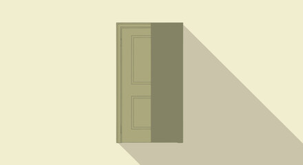 A simple graphic illustration of an interior door.