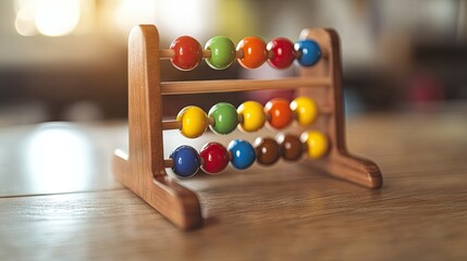 Colorful Wooden Abacus for Educational Play and Learning, Ideal Tool for Early Childhood Development and Math Skill Enhancement in Children