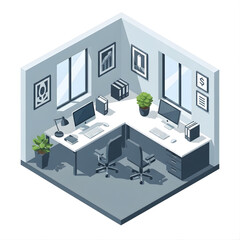 Fototapeta premium Modern Office Workspace