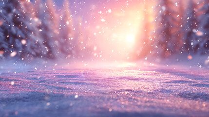 Snowfall Landing Background &ndash; Gentle Dynamic for Winter Holiday Posters.