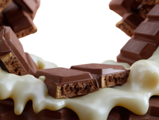 Delicious chocolate and wafer with smooth cream swirls