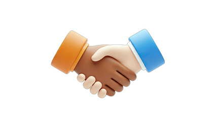 3D Handshake Illustration: Agreement and Partnership