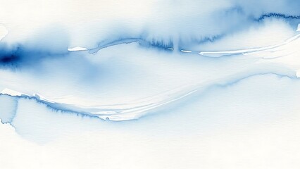 青色の水彩が優雅に広がる、抽象的な背景デザインの美しさ