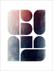 Poster designed with geometric shapes, White background, lines, Banner, Poster, abstract, solid color for media, social networks, Graphic illustration, layered shadow blended gradient effect 8