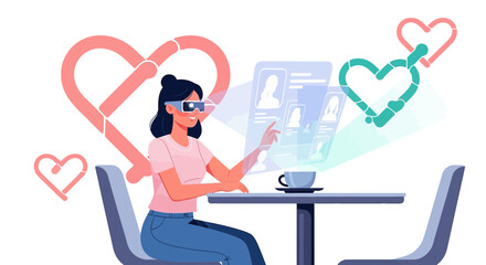Virtual dating with futuristic glasses: A millennial's approach to romance in the digital age