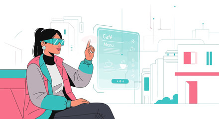 Virtual reality immersion in a future cafe interface interactive ordering experience