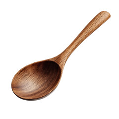 Wooden spoon kitchen tool isolated on transparent background.