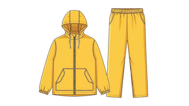 A yellow tracksuit consisting of a hoodie and matching sweatpants