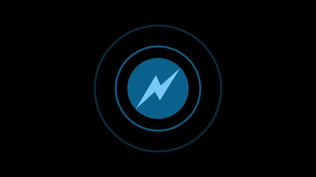 Minimalist Lightning Bolt Logo Design Wave Signal Animation